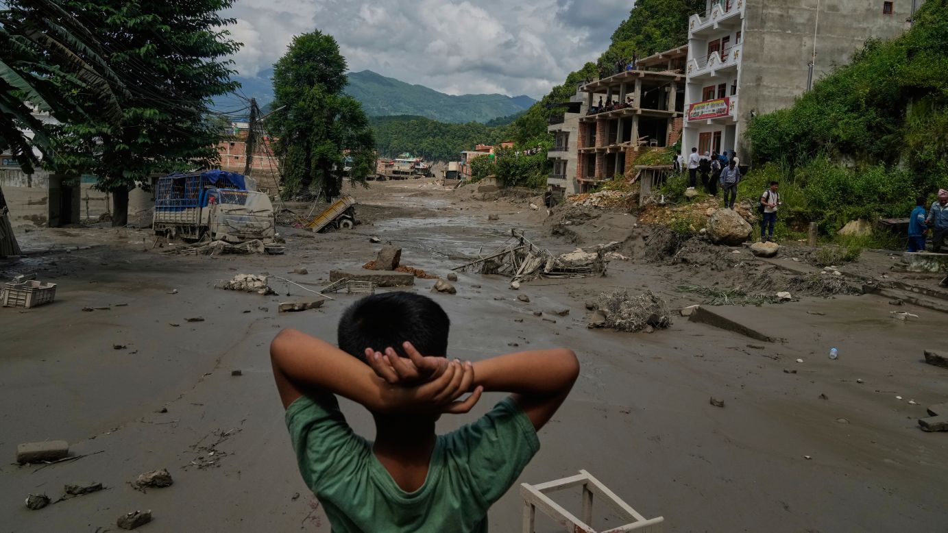 Flood damage in Nepal